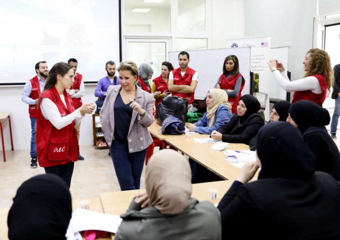 La Grand-Duchesse lors de sa visite ai Liban