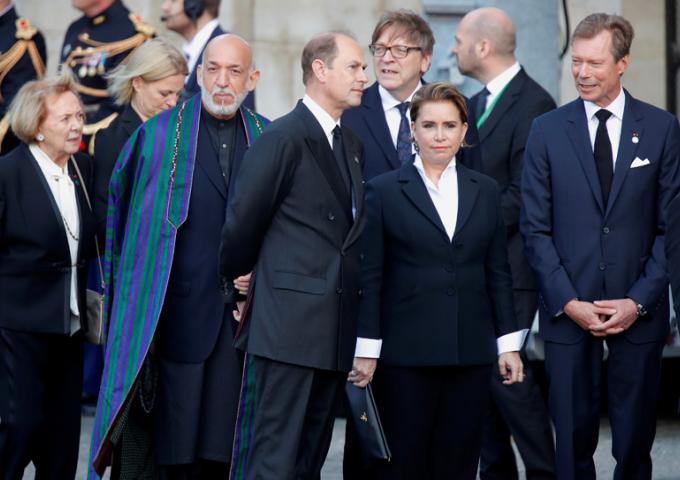 Le Grand-Duc et la Grande-Duchesse avant le service religieux