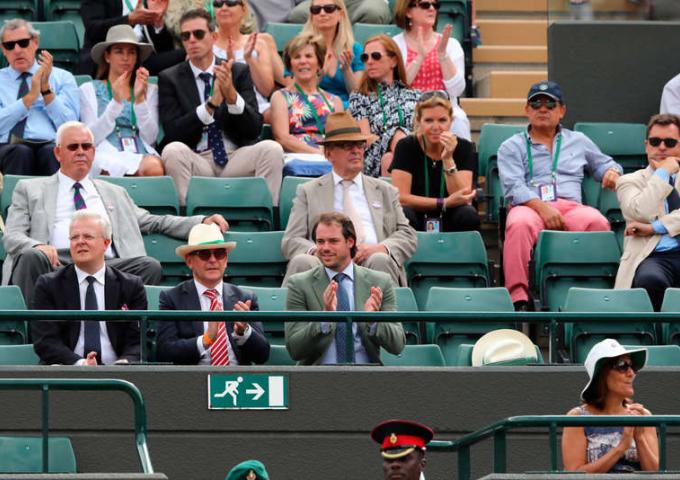 Le Prince Félix lors des huitièmes de finale à Wimbledon