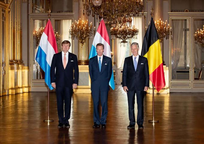 Le Grand-Duc, le Roi Philippe des Belges et le Roi Willem-Alexander des Pays-Bas