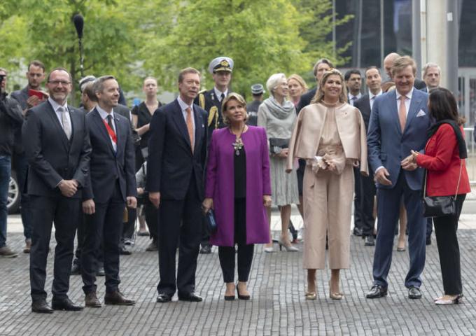 Le Grand-Duc et la Grande-Duchesse et le Roi et la Reine des Pays-Bas lors de la deuxième journée de la Visite d’État au Grand-Duché de Luxembourg 