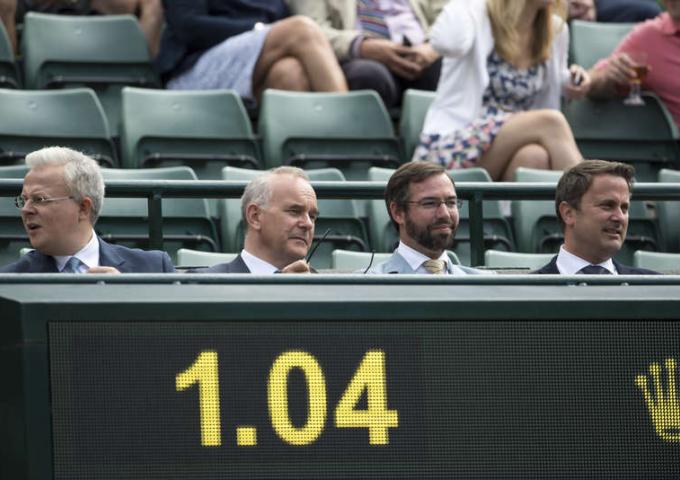 Le Prince héritier lors des quarts de finale à Wimbledon