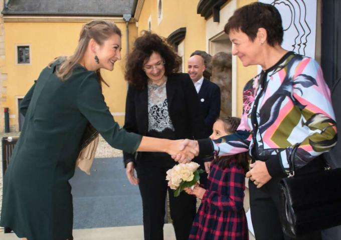 La Princesse héritière lors de son arrivée