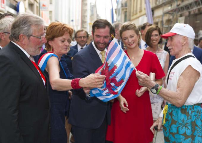 Le Couple héritier lors de la veille de la Fête nationale à Esch-sur-Alzette
