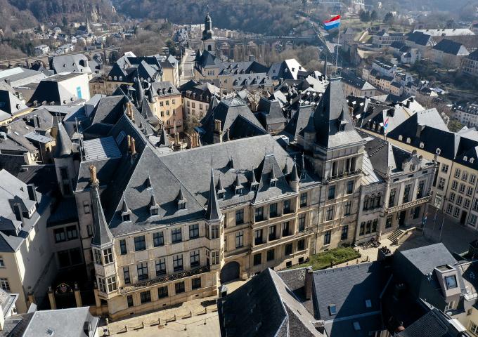 Vue aérienne du Palais grand-ducal