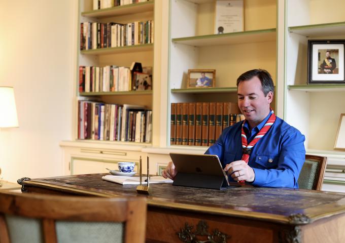 Le Grand-Duc héritier participe à une rencontre virtuelle