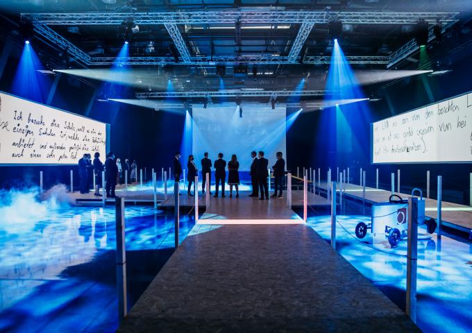 Vue sur de l'exposition pour les 125 ans du lycée des Arts et Métiers