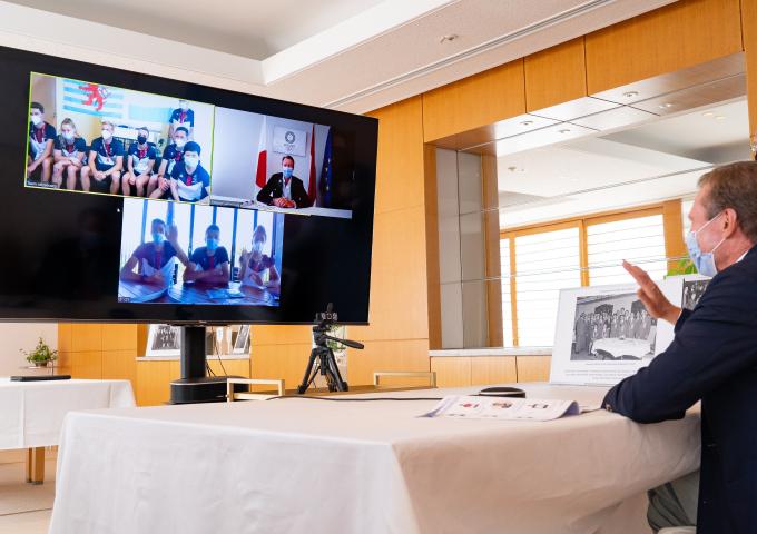 Lors d’une conférence en ligne, le Grand-Duc a échangé avec des athlètes luxembourgeois