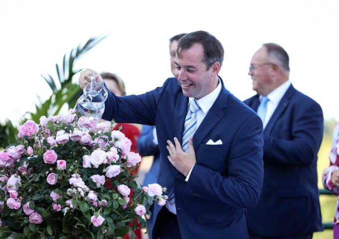 Le Prince Guillaume baptise le rosier éponyme