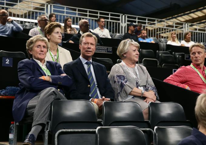 Le Grand-Duc assiste au match opposant Mandy Minella et Varvara Gracheva