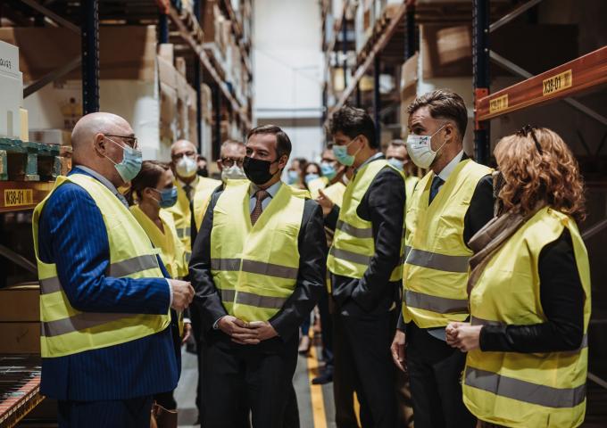 Le Prince Guillaume et le ministre Fayot visite le dépôt RAK