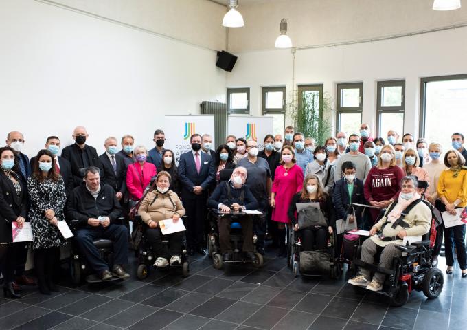 Photo de groupe à la Fondation Kraïzbierg