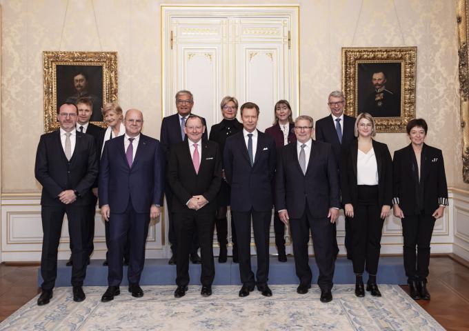 Photo souvenir de l'audience au Palais grand-ducal