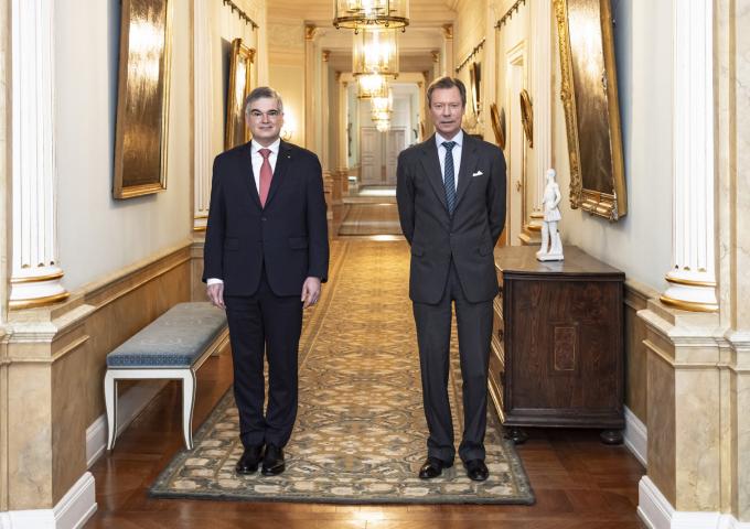 Photo souvenir du Grand-Duc avec Monsieur Claude Marx