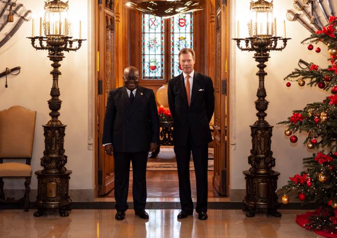 Photo souvenir du Grand-Duc avec le Président du Ghana