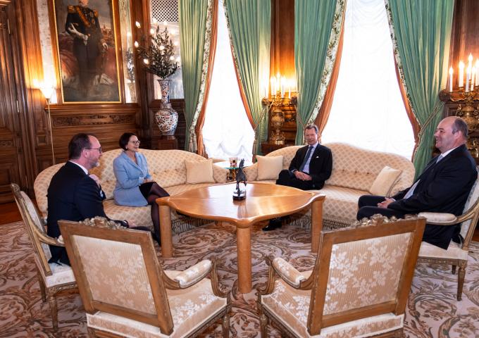 Le Grand-Duc en audience avec les ministres