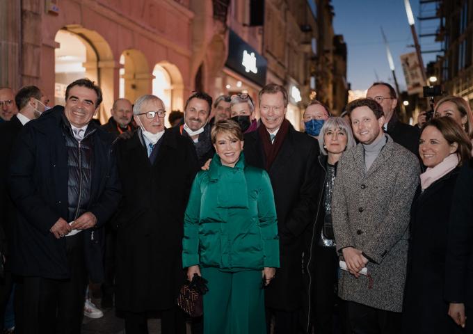 Photo souvenir des invités dans les rues d'Esch-sur-Alzette