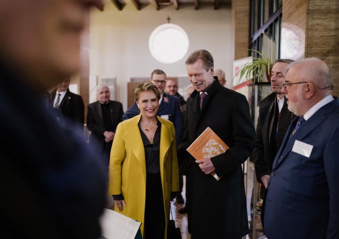 Le Couple grand-ducal visite l'exposition sur le linceul de Turin