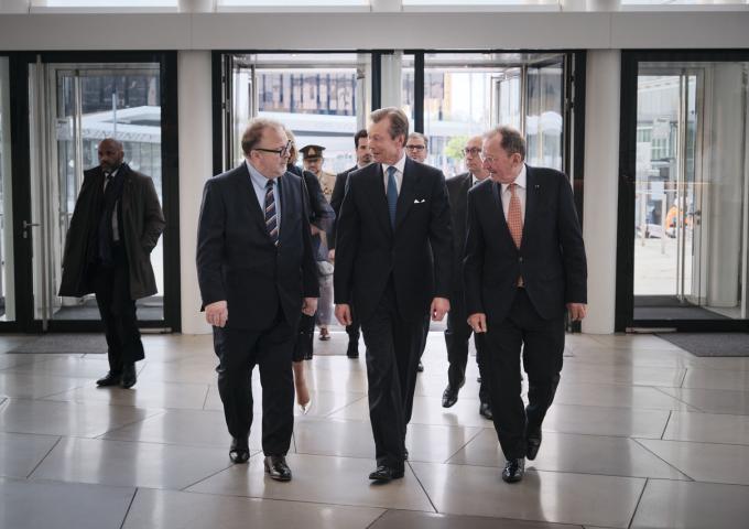 Le Grand-Duc à son arrivée à la Philharmonie Luxembourg