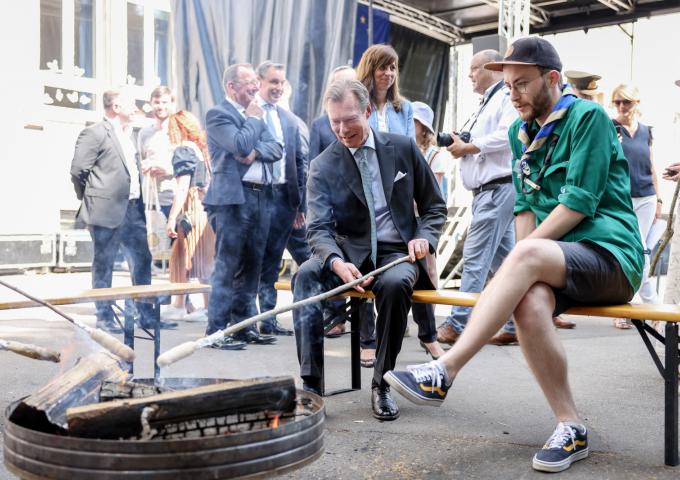 Le Grand-Duc au stand du Scouting in Luxembourg