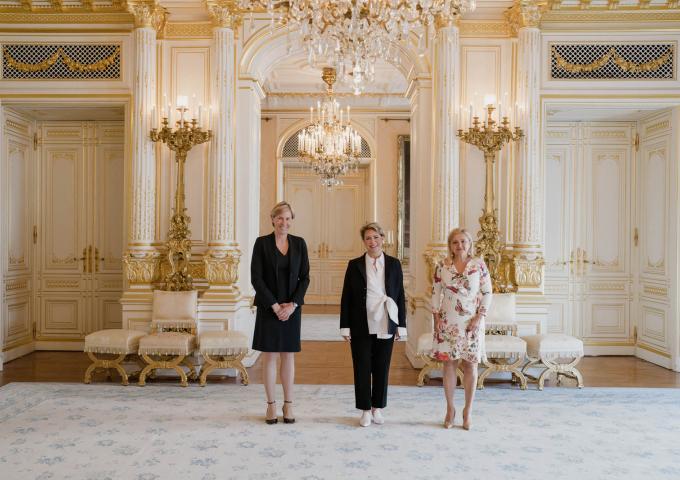 photo de l'audience au Palais grand-ducal