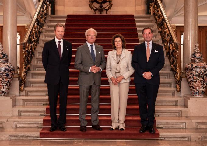 The Grand Duke with his son and the Swedish Royal Couple