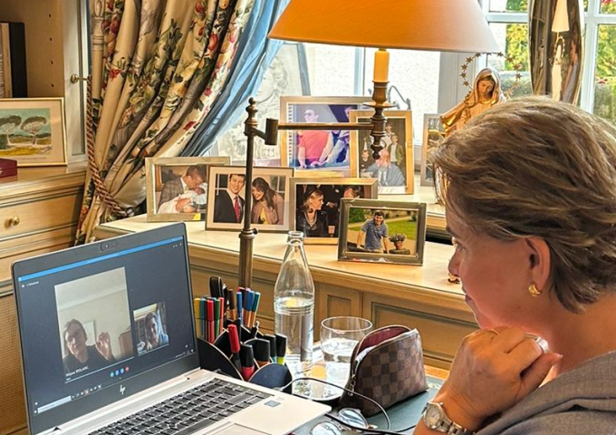 La Grande-Duchesse lors de la visio-conférence