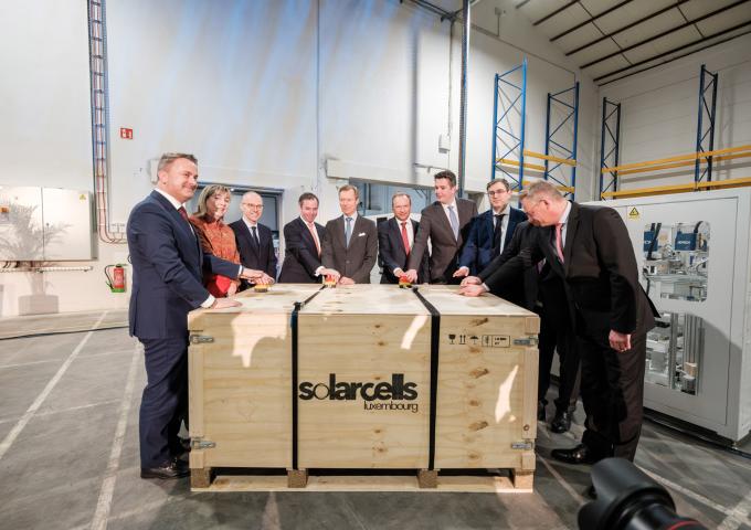 Inauguration de l'usine "Solarcells"