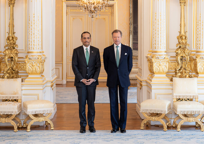 Audience pour S.E.M. Mohammed ben Abderrahmane Al-Thani, Premier ministre du Qatar