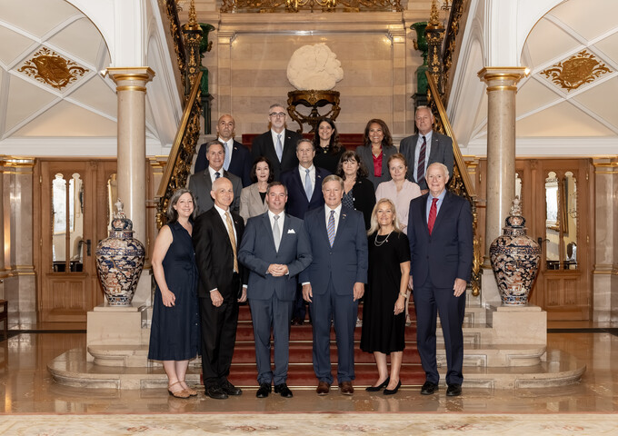 photo de groupe avec les participants de l'audience