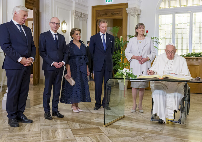 Visite du Pape François au Luxembourg - Rencontre avec les autorités nationales et la population