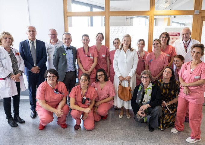 Semaine de l'allaitement - Visite de la maternité au Centre Hospitalier Emile Mayrisch